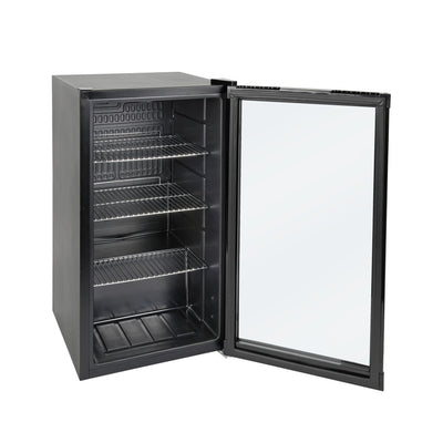 METRO Professional Mini-Kühlschrank GPC1088, 88 L, 1.052 kWh/24h, 3 Edelstahl-Drahtböden, schwarz