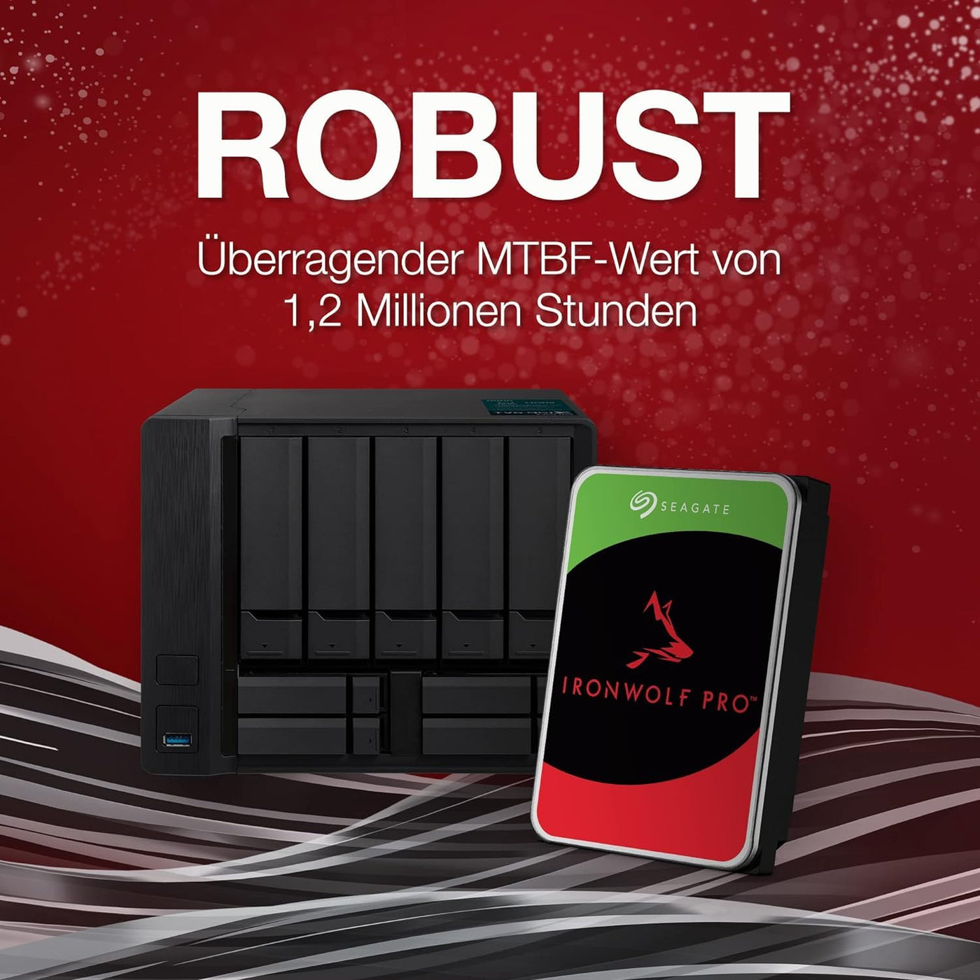 Seagate IronWolf Pro 4 TB ST4000NE001 NAS interne Festplatte, CMR 3,5 Zoll, SATA 6 Gb/s 7.200 U/min, 256 MB Cache, für RAID Network Attached Storage (erneuert)