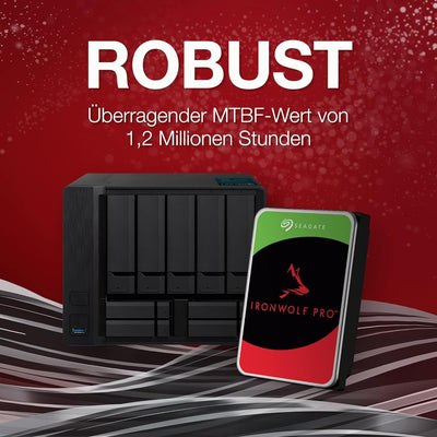 Seagate IronWolf Pro 4 TB ST4000NE001 NAS interne Festplatte, CMR 3,5 Zoll, SATA 6 Gb/s 7.200 U/min, 256 MB Cache, für RAID Network Attached Storage (erneuert)