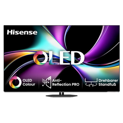 Hisense 65A85Q 164cm (65 Zoll) Fernseher, 4K UHD OLED Smart TV,120Hz, HDMI 2.1, Game Mode Pro, AMD FreeSync Premium, Dolby Vision IQ & Atmos, Bluetooth, Alexa Built-in, Schwarz, [2025]