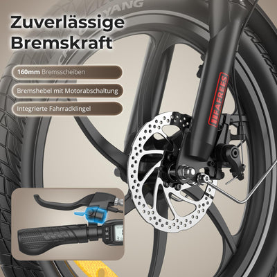 Fafrees 2025 F20 E Bike Klapprad 20 Zoll [ Offiziell ] Herren Damen Fatbike 16AH/ 20AH Akku, Elektrofahrrad 250W Tiefereinstieg, Fat Ebike 140kg, E Mountainbike Erwachsene 25km/h (20AH Akku, Schwarz)