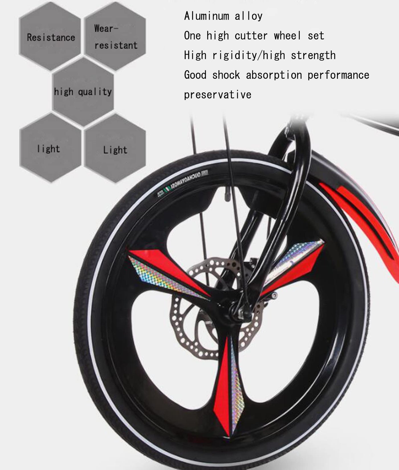 klapprad 20 zoll Erwachsene,6-Gang-Antrieb,leichter Aluminiumrahmen,faltbares kompaktes Fahrrad Doppelte Stoßdämpfung vorne und hinten,stabiles Fahren,rutschfester und verschleißfester Reifen/Schwarz