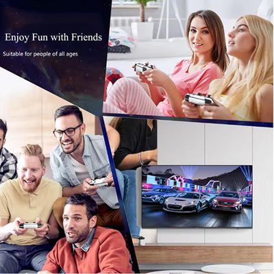 Whatsko 2025 Upgrade Retro Konsole Spielkonsole Game Stick, M15 Plus Konsole 20000+ Spielen 23 Emulator, HDMI Plug and Play TV Video Game Stick 4K mit 2 Wireless Controllern, Geschenk für Familien