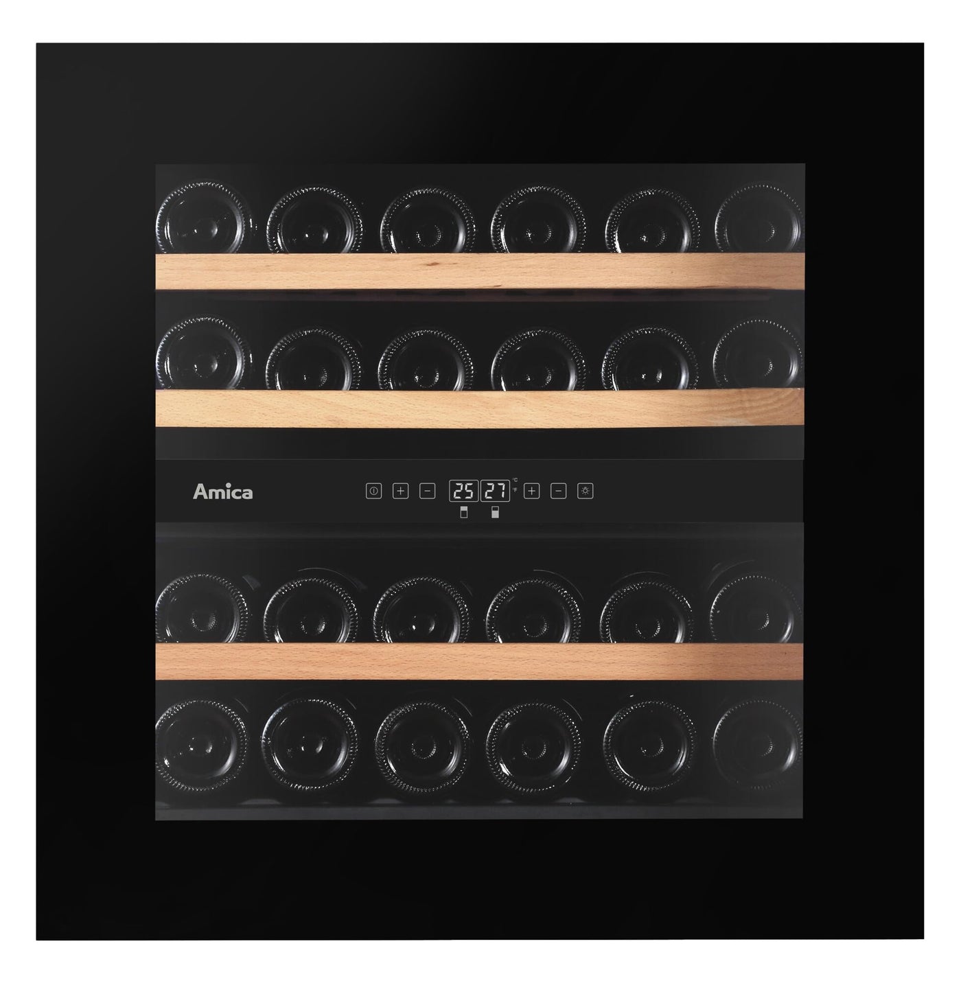 Amica WK 341 215 S Einbau-Weintemperierschrank, Anzahl Bordeauxflaschen (0,75 l): 26
