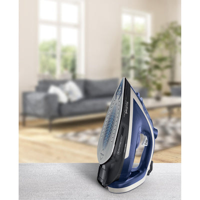 Tefal Ultragliss Plus Anti-Kalk Dampfbügeleisen, 2800 Watt, abnehmbarer Kalk-Kollektor, 50 g/Min. Dampfabgabe, 260 g/Min. Dampfstoß, Abschaltautomatik, Made in France, blau/weiß, FV6846