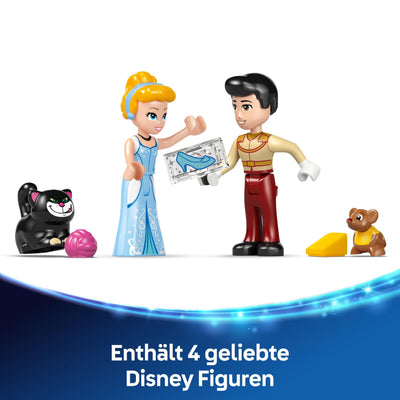 LEGO ǀ Disney Princess Cinderellas Schloss und Pferdekutsche - Kreatives Pferde Spielzeug Mädchen und Jungen - Spielset mit Cinderella und der Märchenprinz Figuren - Kinder Geschenk ab 6 Jahren 43275