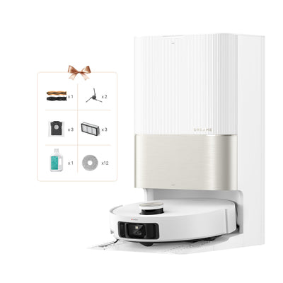 DREAME X50 Ultra Complete Saugroboter mit Wischfunktion,20.000Pa Saugkraft,6 cm Hindernisfreiheit, mit Wischfunktion&Hebarem Wischmopp,KI-Hindernisvermeidung und 360° Navigation