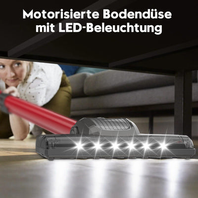 Akitas V10 30V 450W 45kPa 60 Minuten Akku Staubsauger kabellos Stielstaubsauger aufrecht und handgehalten, Leichtgewicht mit bürstenlosem digitalem BLDC-Motor, geeignet für Teppiche und Tierhaare