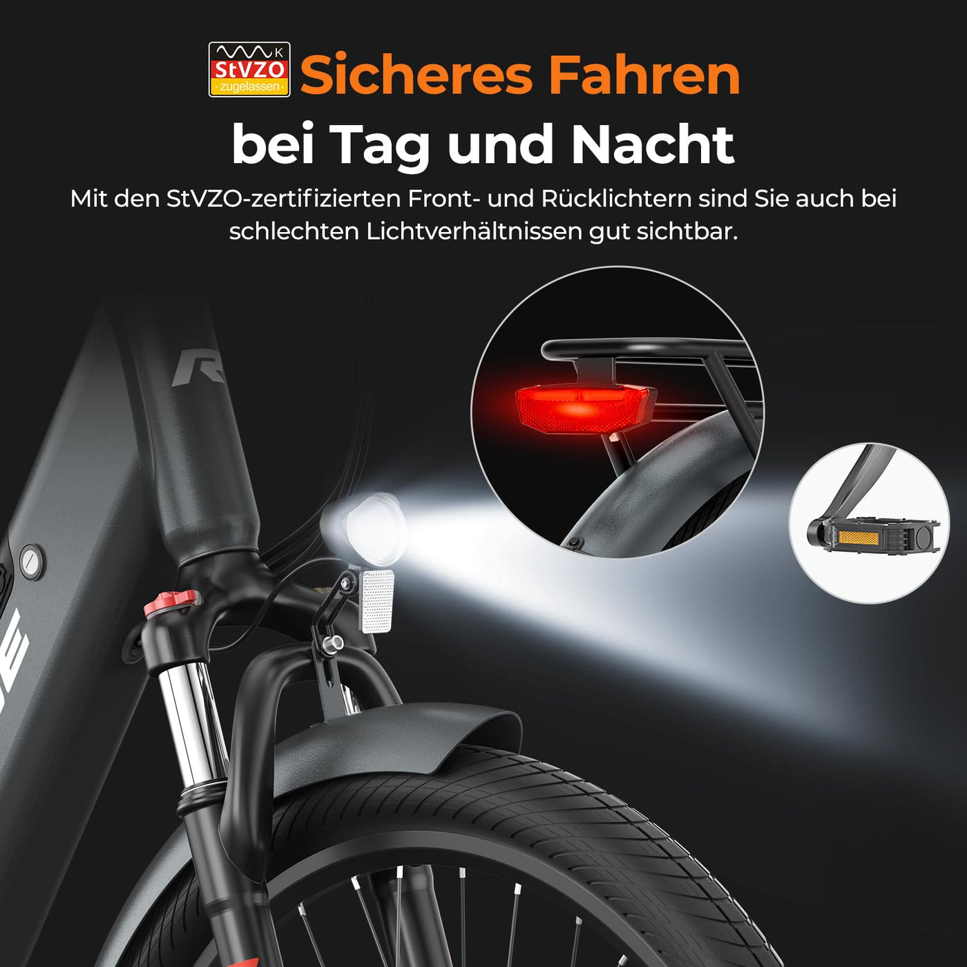 Foride Roamer 1 ST 27,5" E-Bike für Erwachsene, 7 Gang Elektrofahrrad mit Austauschbarem 36V 13Ah Akku, 250W Motor, 25 km/h und 100km Reichweite E-Bike Damen Herren für Städtische Pendler (Grau)