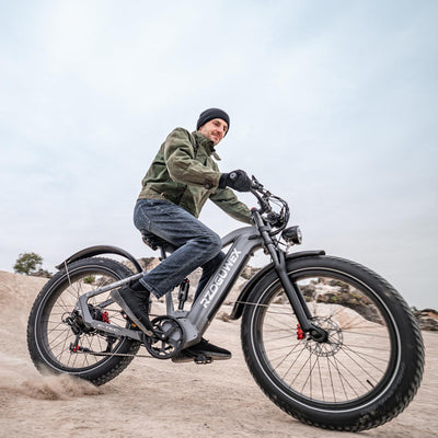 RZOGUWEX Elektrofahrrad, 26-Zoll-Offroad-EBIKE für Erwachsene mit abnehmbarem 48-V-25-Ah-Lithium-Ionen-Akku, 7 Gängen mit Doppelstoßdämpfern und doppelter hydraulischer Scheibenbremse (schwarz)