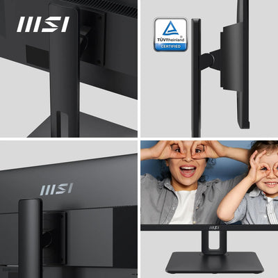 MSI PRO MP251P 24,5 Zoll Full HD Büromonitor - 1920 x 1080 IPS-Panel, 100 Hz, augenfreundlicher Bildschirm, integrierte Lautsprecher, 4-Fach verstellbar - HDMI 1.4b, D-Sub (VGA)