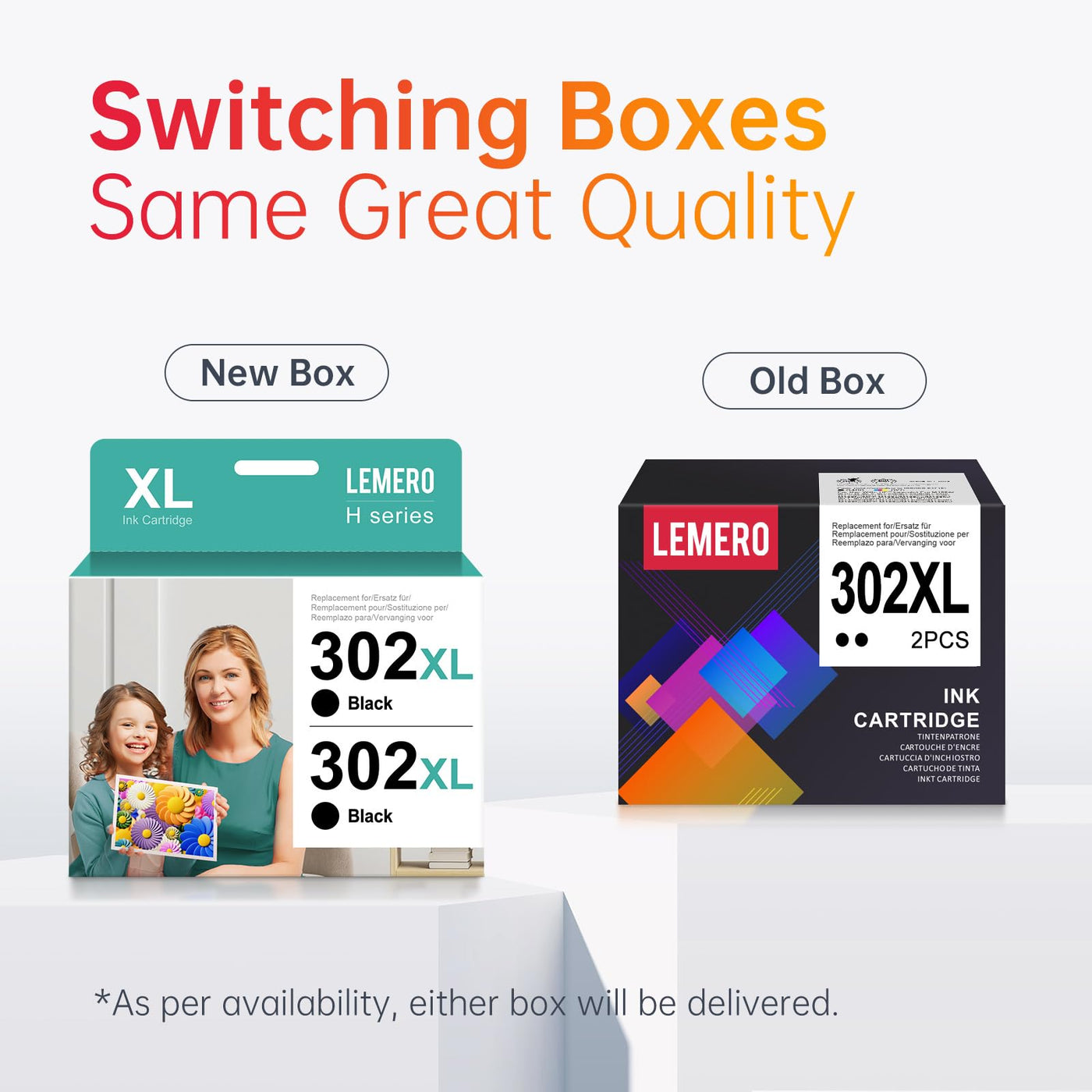 Lemero 302 XL Schwarz Patronen Kompatibel für HP 302 Druckerpatronen Multipack 302XL Schwarz für HP Envy 4525 4520 Deskjet 3630 3639 Officejet 3830 3831 5230 Tintenpatronen