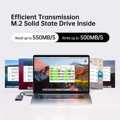 SSK 256GB Externe SSD Festplatte, Portable SSD bis zu 550 MB/s Schnelle External SSD USB 3.2 Gen2 USB C SSD für iPhone 15/Pro, Windows, Mac, Android Mit LED-Licht, Trim, SMART Unterstützt