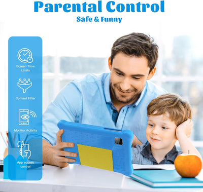 Freeski Tablet für Kinder, 7 Zoll Tablets für Kinder, Android 13 Tablet, 5GB+32GB, IPS HD, WiFi, Bluetooth, Dual Camera, Child Safety, Schutzhülle (Blau)
