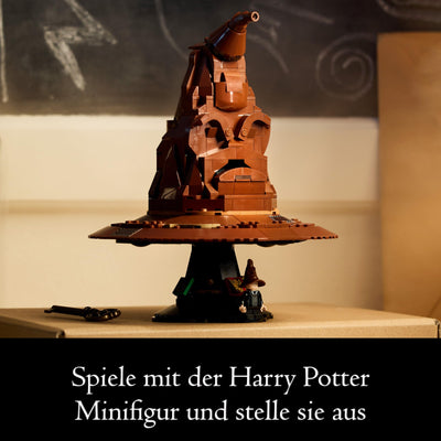 LEGO Harry Potter Der Sprechende Hut, Hogwarts-Modell für Erwachsene, Film-Geschenk für Frauen, Männer, Mama und Papa, mit zufälligen 31 Klangkombinationen, Sortiert Dich in Dein Hogwarts Haus 76429