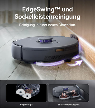 NARWAL Freo Z Ultra Saugroboter, Doppel-KI-Chips, Doppel-KI-Ausweichen KI-adaptivem Heißwasserwaschen von Mopps und Trocknen, 12.000 Pa Saugkraft, Zero Tangling Bürste 2.0, Intelligente APP-Steuerung