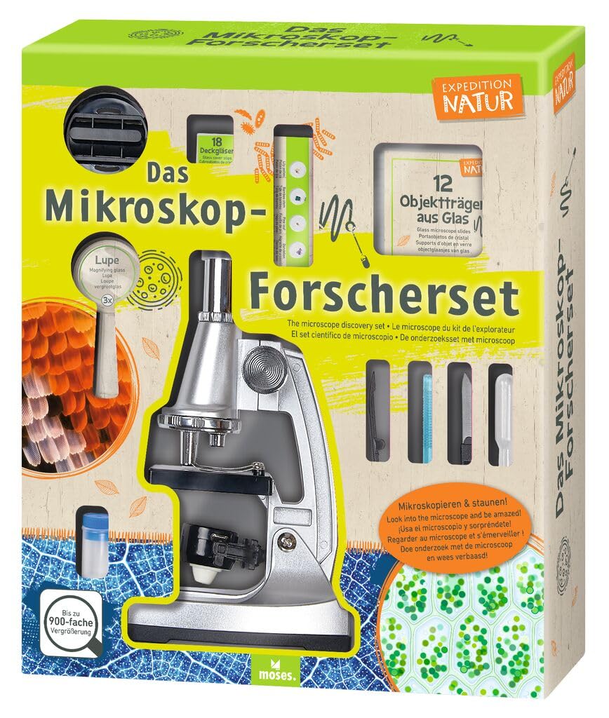 Das Mikroskop-Forscherset, Silber-Schwarz