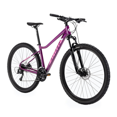 ATTABO Damen Fahrrad Alpe 3.0 mit Aluminiumrahmen 15" Ergonomischer Lenker Hydraulische Scheibenbremsen Lila Mountainbike mit 29" Rädern mit Zubehör Verstellbarer Sattel 24-Gang Schaltung