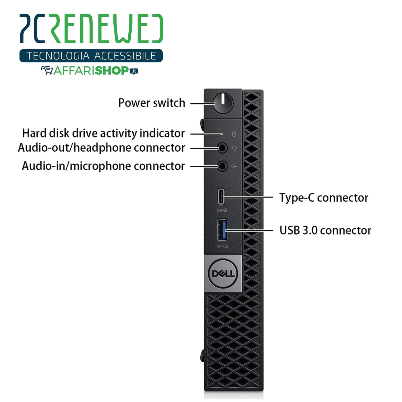 Mini PC Optiplex 7050 Desktop-Computer (Generalüberholt) Windows 11 Pro + Office | Core i5 6500t | RAM 16 GB | SSD M.2 256 NVME + HDD 500 GB | WiFi BTH Mini-Computer (nur PC)