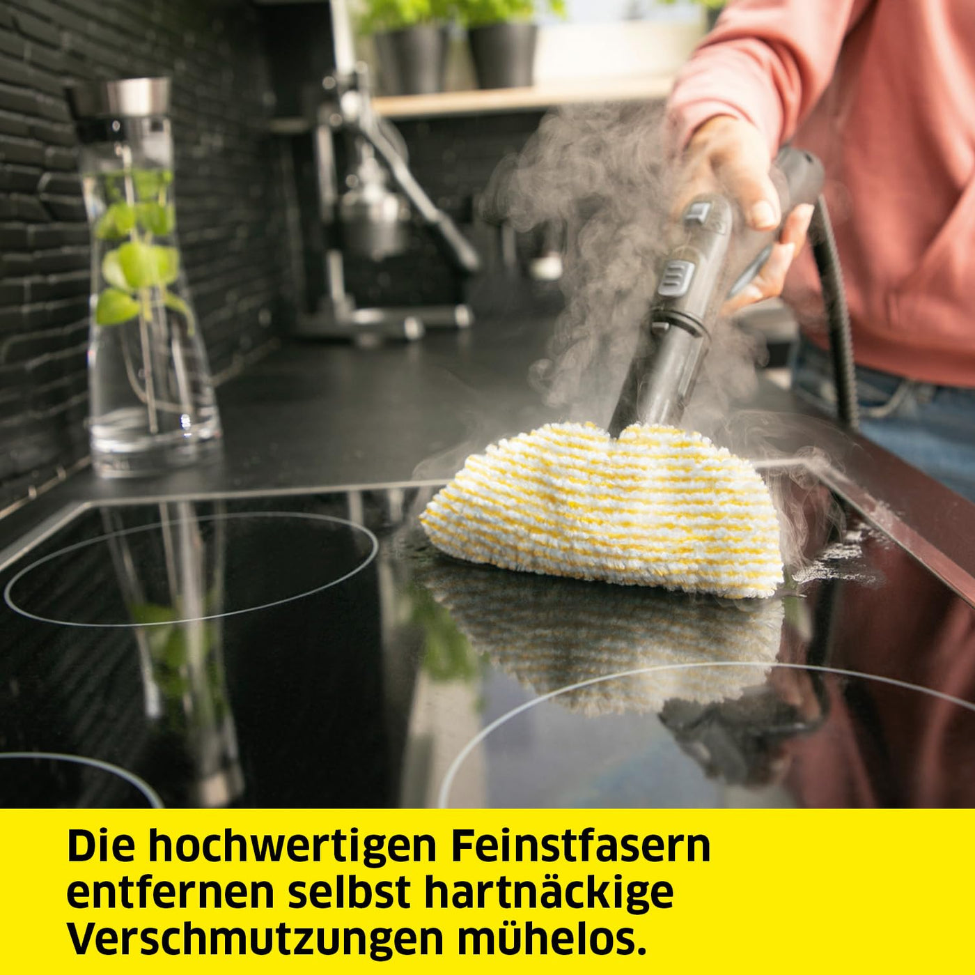 Kärcher Original Handdüse Überzugsset kompatibel mit Dampfreiniger Kärcher SC - Für Bad und Küche, geeignet für jede Art von Oberfläche, maschinenwaschbar, bunt, 2 Stück, Gelb