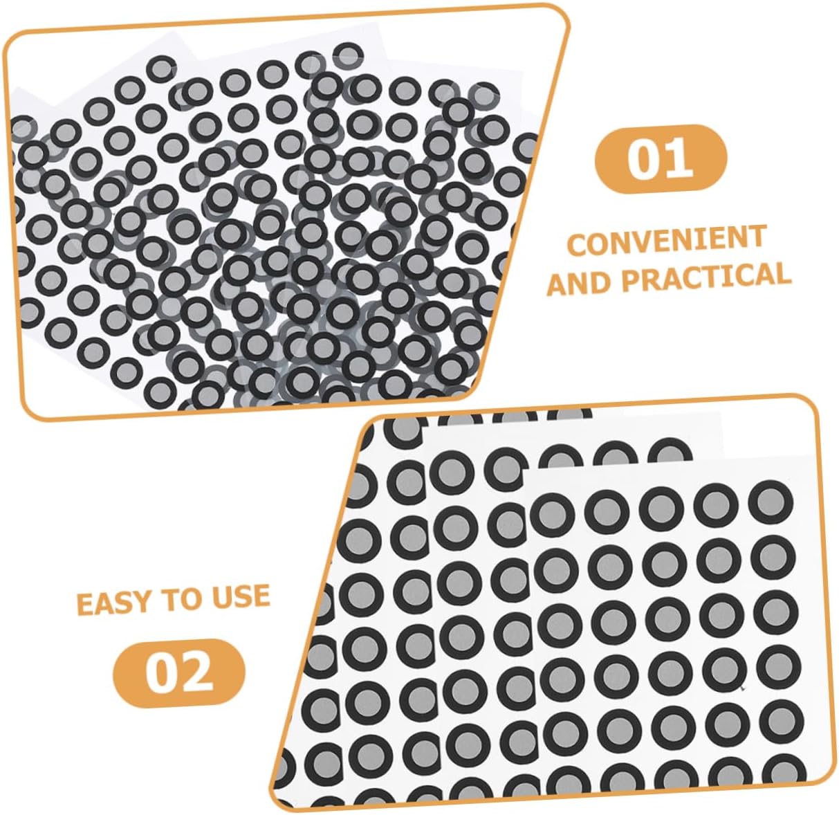 MOLUCKFU 5 Blatt Scanner Reflexfolienaufkleber 3D Scanner Zubehör 3D Scan Marker 3D Scan Referenzpunkte Scan Markierungsaufkleber Scanner Markierungspunkte Für Das Haustier