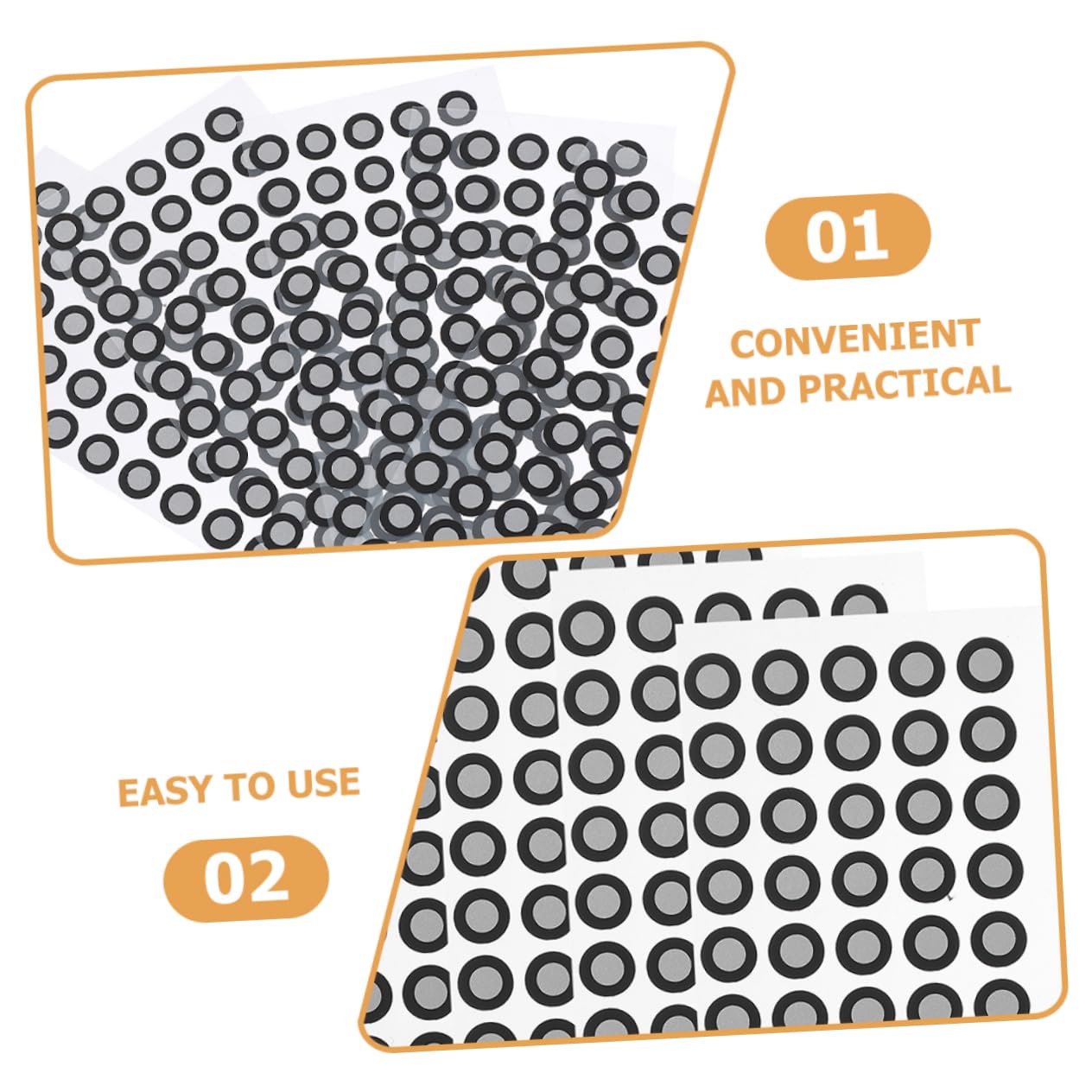 MOLUCKFU 5 Blatt Scanner Reflexfolienaufkleber 3D Scanner Zubehör 3D Scan Marker 3D Scan Referenzpunkte Scan Markierungsaufkleber Scanner Markierungspunkte Für Das Haustier