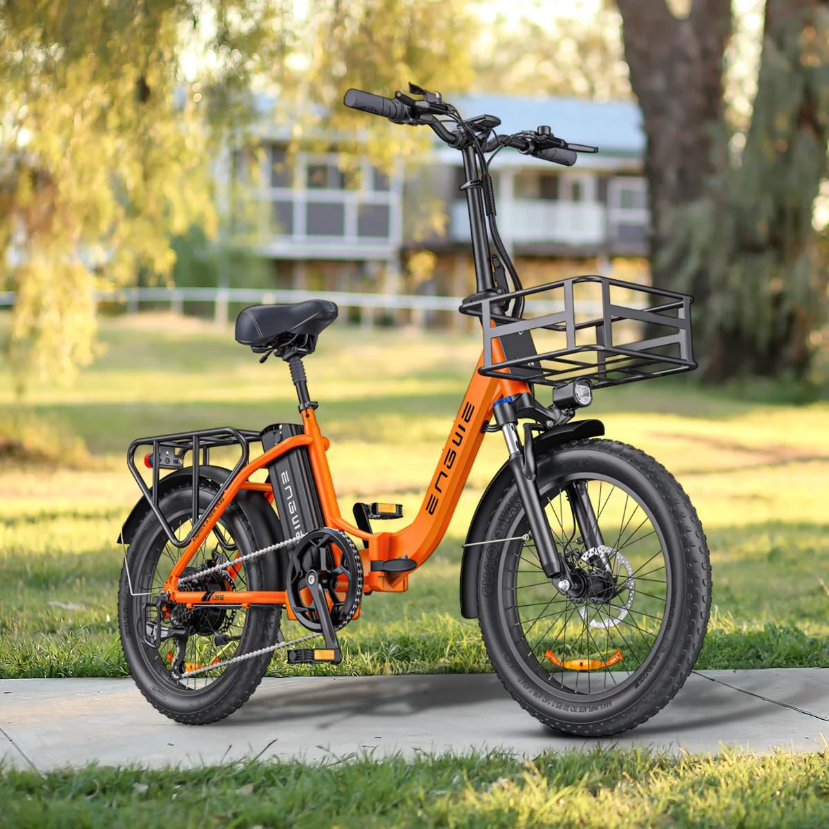 ENGWE L20 SE E-Bike Elektro Klapprad 20 Zoll Tiefeinsteiger 140 km Reichweite 36V 15,6Ah Akku mit Korb