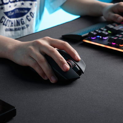 Redragon M656 Gainer Kabellose Gaming Maus, 4000 DPI 2.4Ghz Maus mit 5 DPI Stufen, 7 Makrotasten, rote LED Hintergrundbeleuchtung & Pro Software/Laufwerk unterstützt, für PC/Mac/Laptop