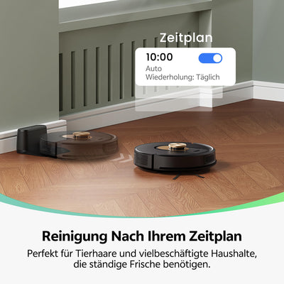 Vexilar W9 Staubsauger Roboter mit Wischfunktion, 5000Pa Saugroboter mit LiDAR Navigation, 3-in-1 Saug und Wischroboter, 150 Min Max, 15 No-Go Zonen, APP Steuerung, Ideal für Tierhaare und Teppich
