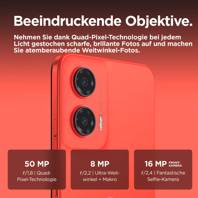 Motorola Moto g55 5G Smartphone (6,49"-FHD+-Display, 50-MP-Kamera, 8/256 GB, 5000 mAh, Android 14) Smoky Green (Veganes Kunstleder), inkl. Schutzcover [Exklusiv bei Amazon]