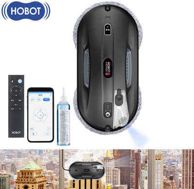 Sichler Exclusive Fenstersaugroboter: HOBOT-388 Profi-Fensterputz-Roboter, Sprüh-Funktion, App (Fensterputzautomat, Profi-Fensterputzroboter, Elektrischer Fensterreiniger)