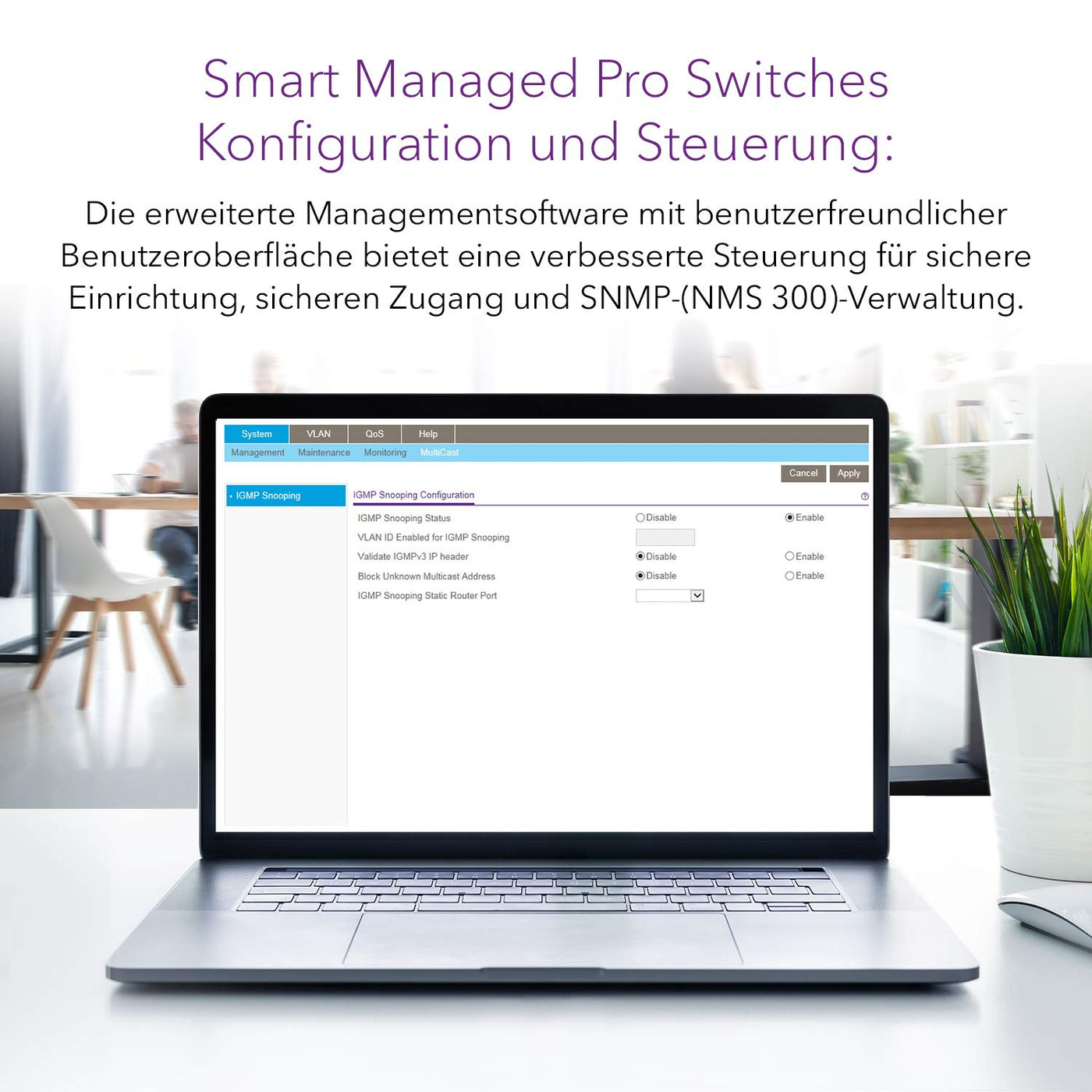 NETGEAR GS110TP 10 Port Gigabit Ethernet LAN PoE Switch Smart (Managed mit 8x PoE+ 55W, 2x 1G-SFP, lokales Management oder Remote per Insight Cloud, lüfterlos, ProSAFE Lifetime-Garantie)