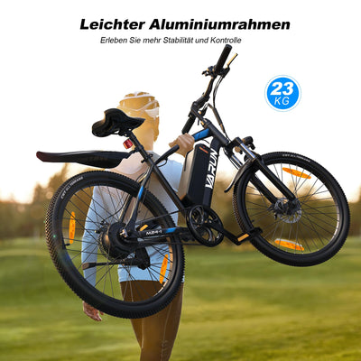 VARUN E Bike, 26"/24" E Bike Herren Damen mit 48V/36V Akku, 250W Motor, E-Mountainbike mit 21/1 Gang, 5 Modi, Aluminium Rahmen, Elektrofahrrad City Ebike mit EU-Konformes, Reichweite 50-80KM