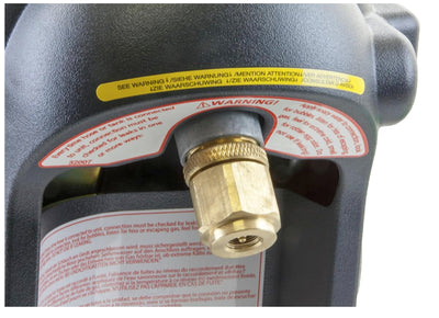 Mr Heater Tragbarer Gasheizer MH9BDF - Gasheizung mit Gasflasche - Gasheizstrahler - Räume bis zu 26M2 - Geeignet für Propan G31 und Butan/Propan G30+31 Patronen - Schwarz/Rot
