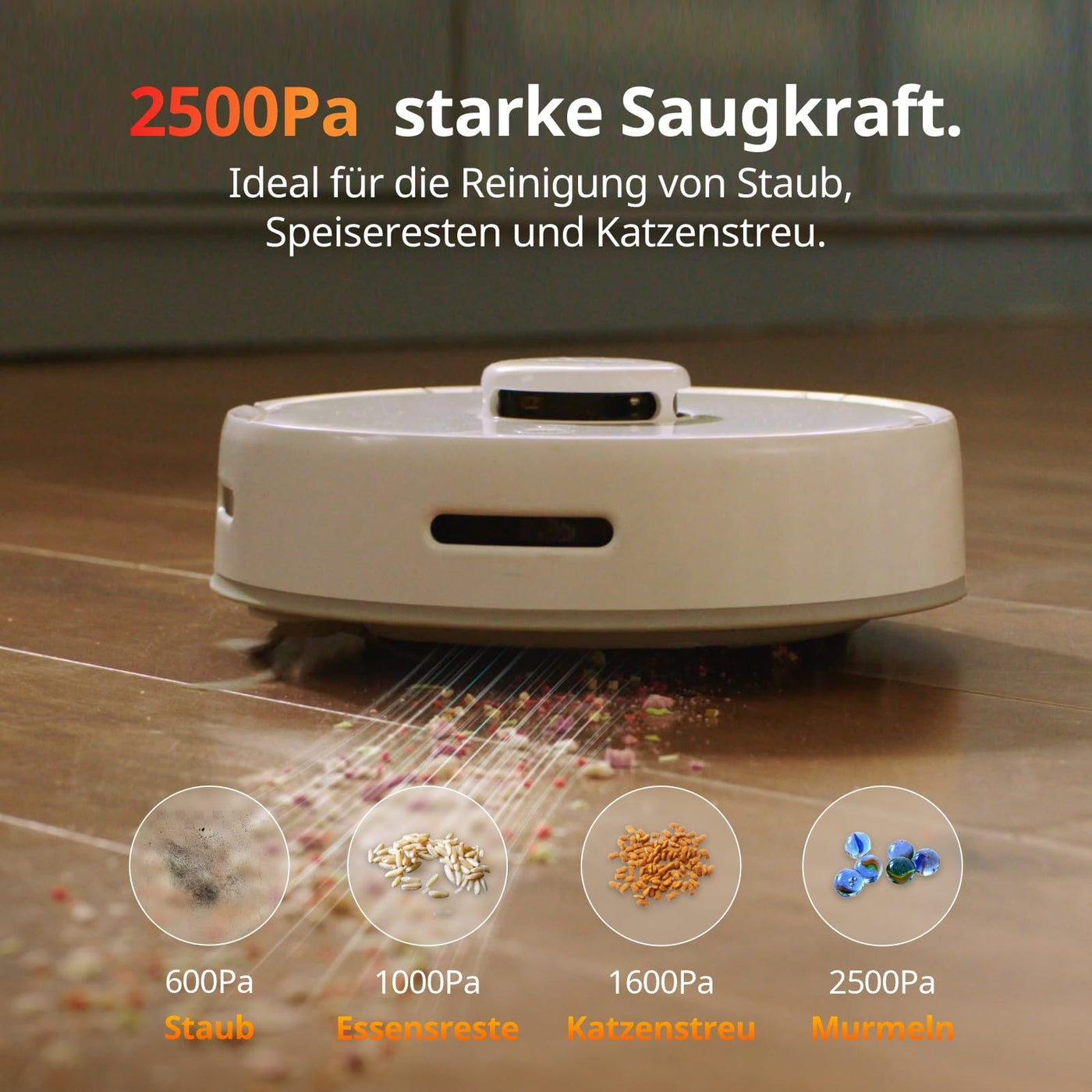 SwitchBot K10+ Staubsauger Roboter - Saugroboter mit Absaugstation für 70 Tage Reinigung, LiDAR-Navigation, Smarte Kartierung, 48dB Ultraleise, 150Mins Max, kompatibel mit Alexa, 2.4G WiFi-Verbindung