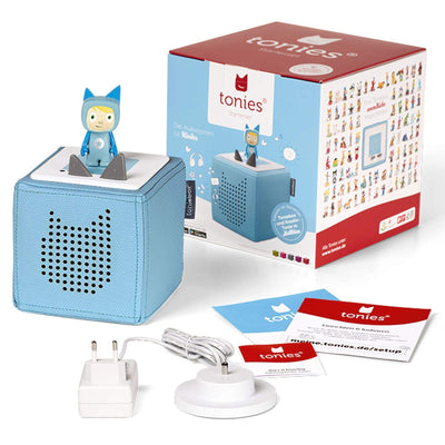 Toniebox Extrapack – Toniebox Starterset Blau mit Kreativtonie + 4 x Paw Patrol Hörfiguren, Audioplayer für Hörbücher und Lieder, kabellose Musikbox mit Paw Patrol Hörspiel