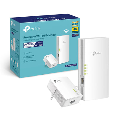 TP-Link TL-WPA7817 KIT Powerline Adapter WLAN, AV1000, WiFi 6 AX1500 Dualband, Gigabit Ethernet, Plug & Play, Kompatibel mit Allen HomePlug AV/AV2 Powerline Adaptern