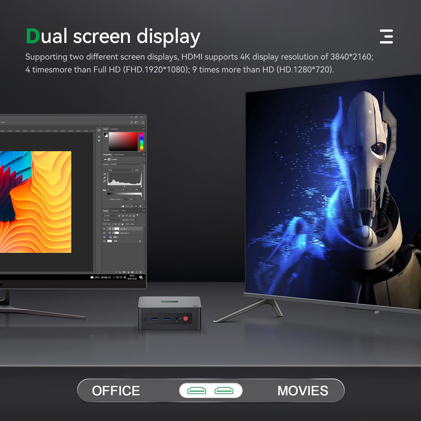 TRIGKEY Mini PC 12th Gen Intel Alder Lake-N100 Prozessor (bis zu 3,40GHz) Green G4 Mini Computer 11 Pro, 16G DDR4 3200Mhz 500G M.2 2280 SSD Mini Desktop PC, Dual HDMI, WiFi 6, BT 5.2, USB 3.2 Gen 2