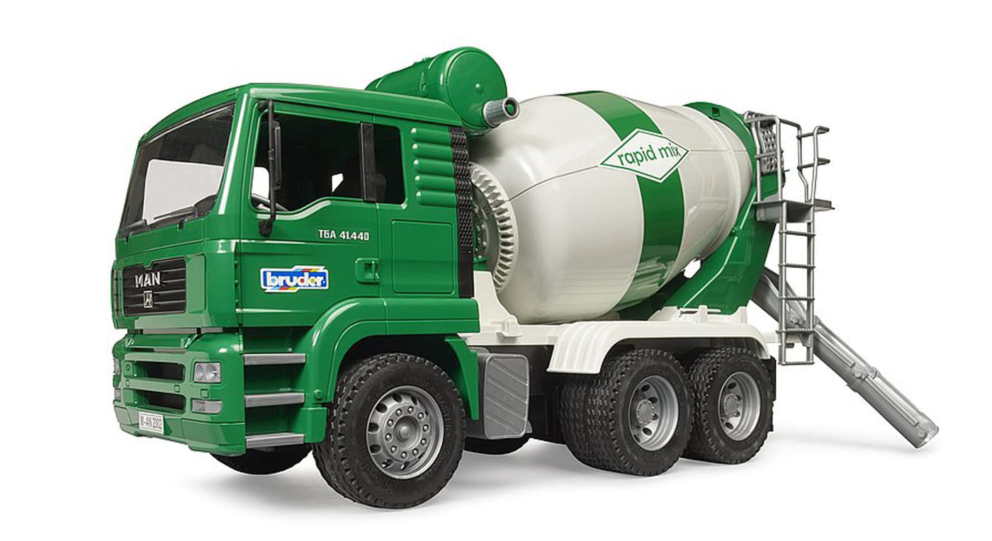 bruder 02739 - Man TGA Betonmischer - 1:16 Fahrzeuge, Betonmisch LKW, Lastwagen, Transporter, Mischwagen, Baufahrzeug