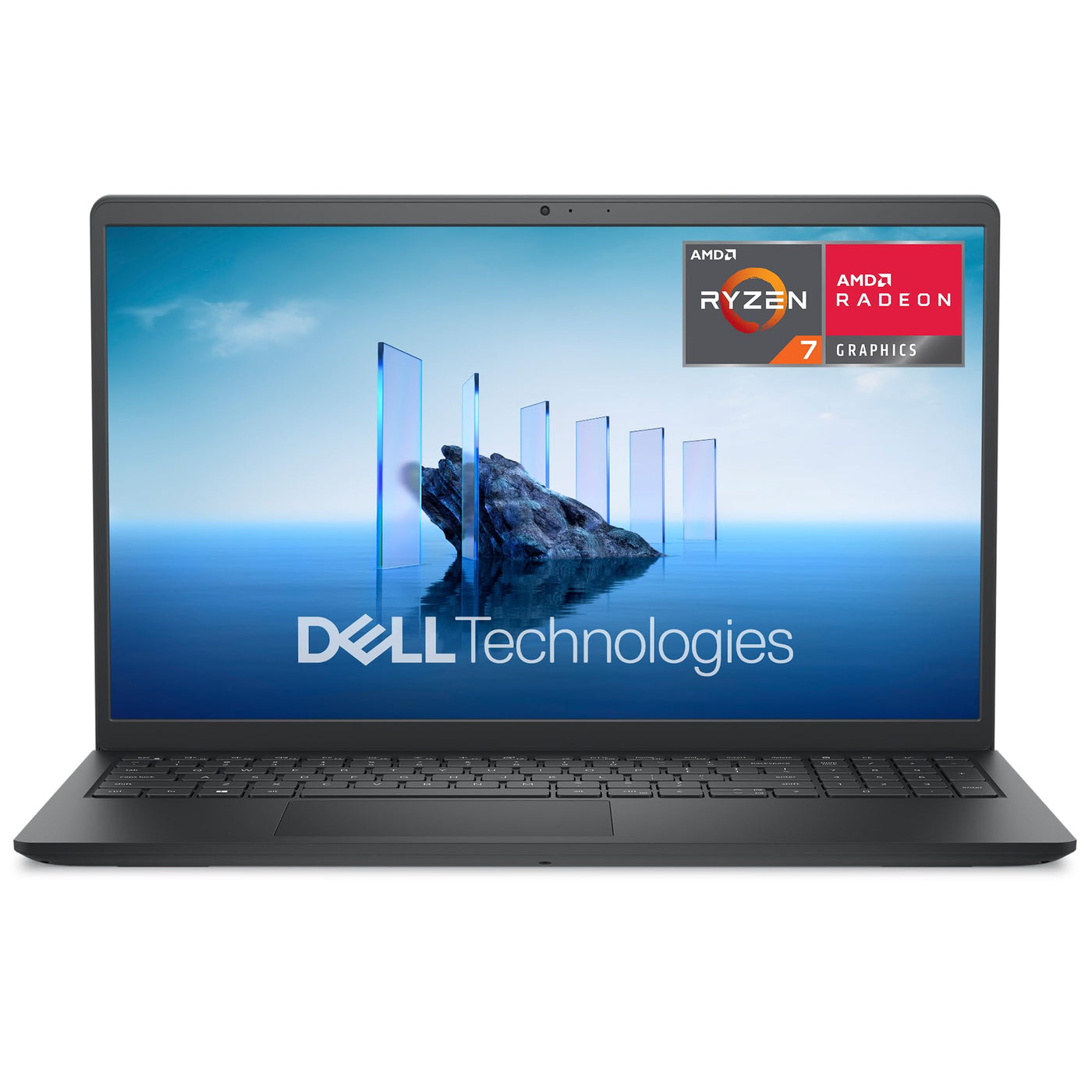 Dell 15 Laptop DC15255 15.6" FHD (1920 x 1080) 120Hz, AMD Ryzen 7 7730U, AMD Radeon Graphics, 16GB DDR4 RAM, 1TB SSD, Windows 11 Home, QWERTZ Backlit Keyboard - Black