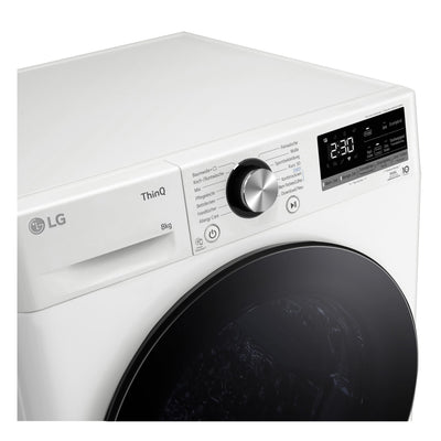 LG RT80V9W Wärmepumpentrockner 8 kg ǀ Klasse A+++ ǀ Allergy Care ǀ Sensor Dry für optimierte Trockungsleitung