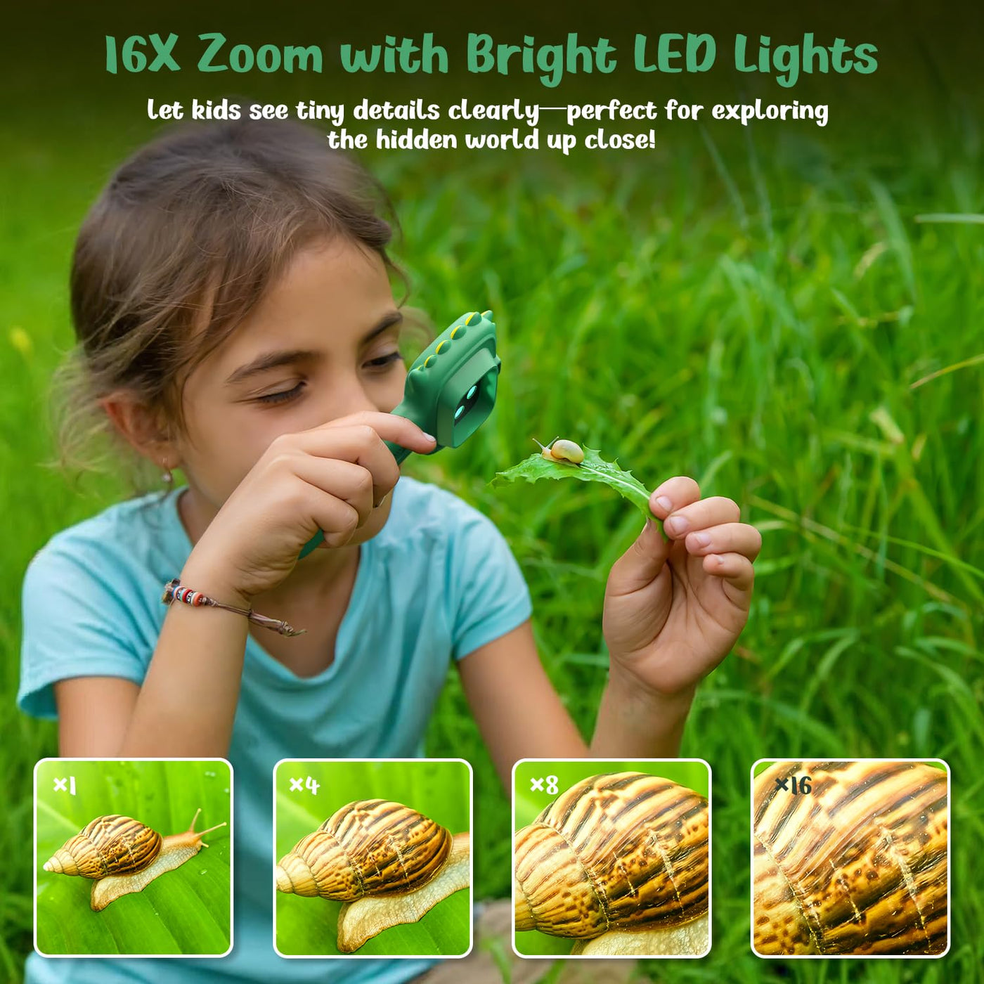 Mikroskop für Kinder, Thinkaroo 2-in-1-Funktion Tragbares Taschenmikroskop und Kamera, 2,4" IPS-Bildschirm USB Microscope, Mini-Mikroskop Draussen ab 3-12 Jahren Jungen und Mädchen