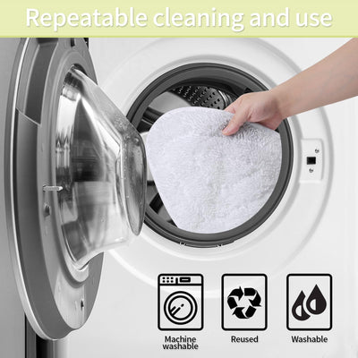 6 Ersatzbezug für V Steam Ersatzbezug Dampfreiniger Ersatz Microfaserbezügen V Wischmopp Bodenwischer Spray Steam Tücher Ersatzbezüge Weiß