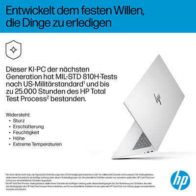 HP OmniBook 7 Next Gen AI PC, Copilot+ PC, 17.3 Zoll FHD Touch Display, Intel Core Ultra 7 258V (47 Tops), 32GB LPDDR5x RAM, 1TB PCIe Gen4 SSD, Intel Arc 140 V GPU, QWERTZ, Windows 11, Silber
