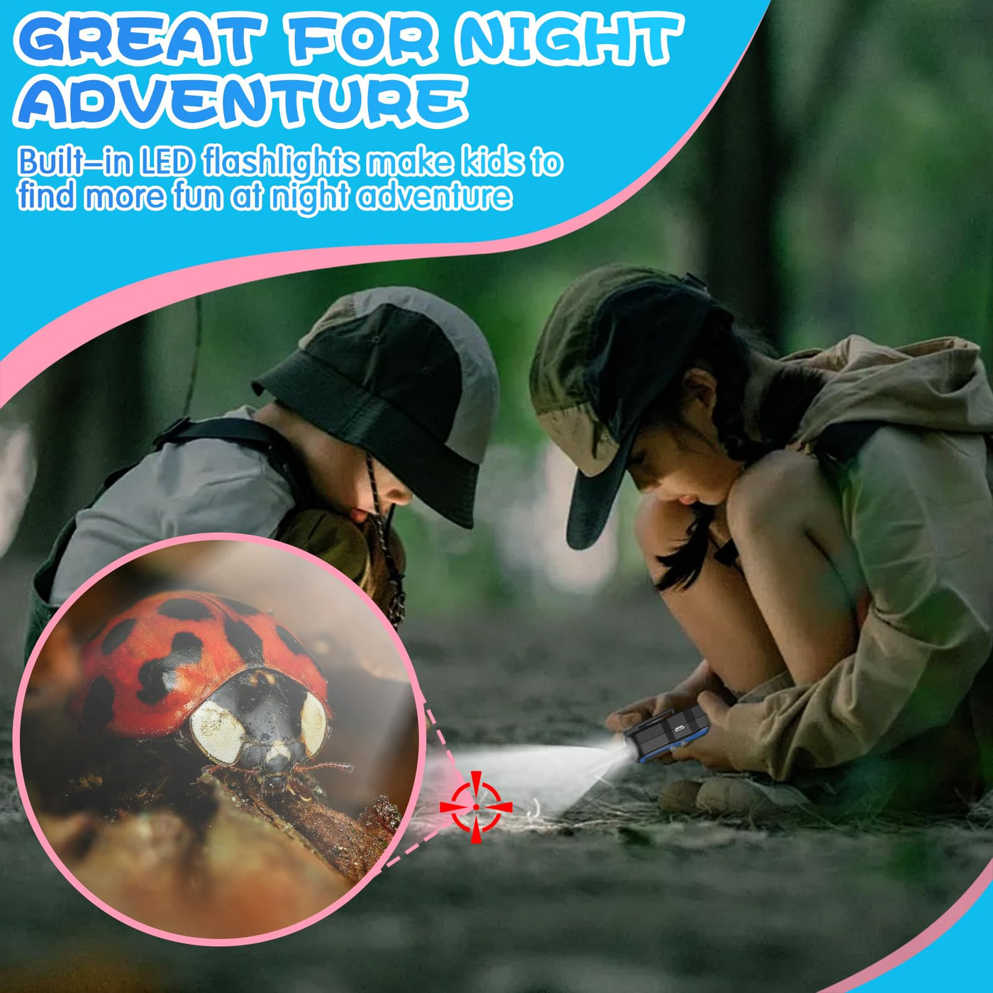 Walkie Talkie Kinder 3er Set, Apkezel Walky Talky mit 1000mAh Aufladbar Akku, Große Reichweite 3km Walki Talki Funkgeräte Set mit VOX Taschenlampe für Freien, Camping, Wandern