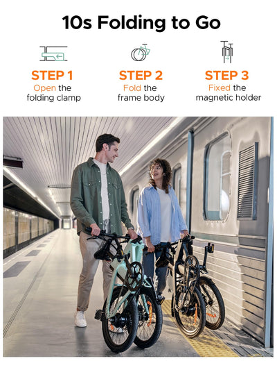 ENGWE E Bike mit APP-Ebike 36V 9.6Ah Akku bis zu 100km, E Bike Klapprad 250W Motor Max 25km/h, Elektrofahrrad 42Nm Drehmomentsensorik & Kohleriemen, E-Bike 3 Stufen-PAS Pendler für Stadt P20