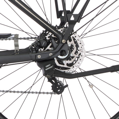 Fischer E-Bike Trekking, VIATOR 5.0i Elektrofahrrad für Damen, RH 49 cm, Mittelmotor 50 Nm, 36 V Akku im Rahmen, schiefergrau matt, 28 Zoll