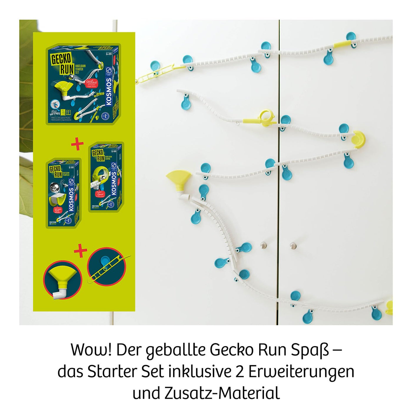 KOSMOS 621209 Gecko Run - Big Pack, Big Box, Vorteilspack, Erweiterbare Kugelbahn für Kinder, Vertikale Kugelbahn, Murmelbahn, Lernspielzeug und Konstruktionsspielzeug ab 8 Jahren