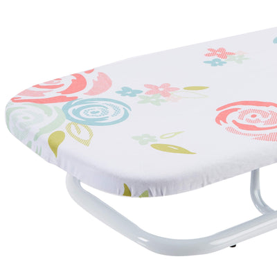 Amazon Basics – Tisch-Bügelbrett, 77 x 29 cm, Weiß, Geblümt