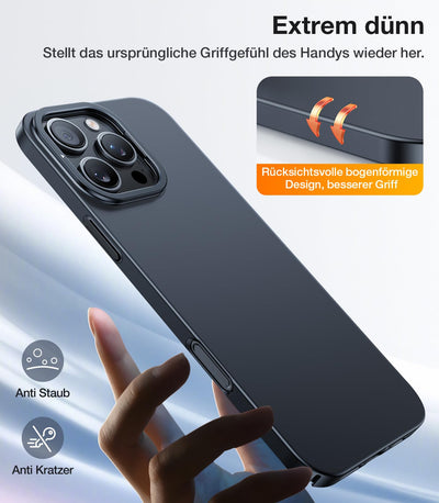 TORRAS Ultra Dünn für iPhone 16 Pro Hülle für MagSafe [Nr. 1 Magnetkraft] Handyhülle iPhone 16 Pro Stoßfest Kratzfest & Samtiger Griff Slim Hülle iPhone 16 Pro Case mit Kamera-Ständer Schwarz